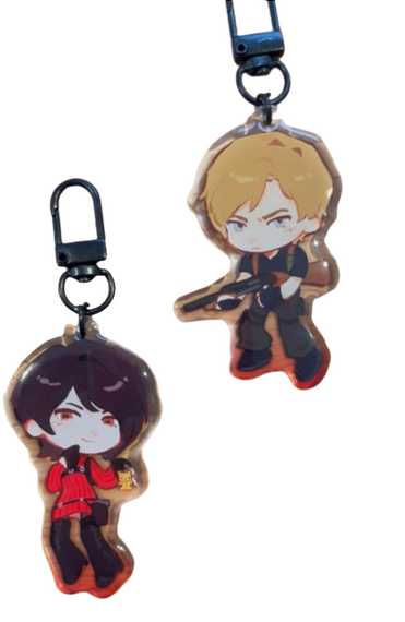 Leon & Ada Epoxy keychains