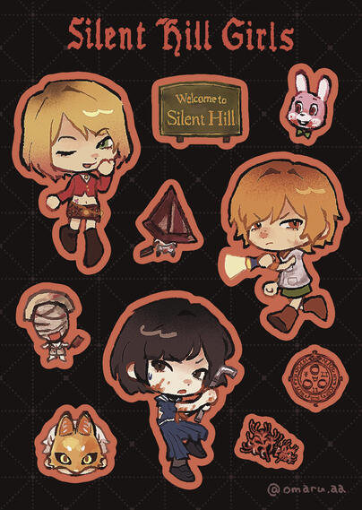 Silent Hill sticker sheet