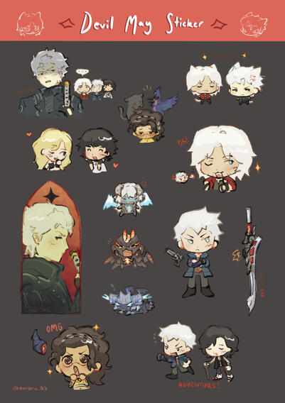 DMC sticker sheet